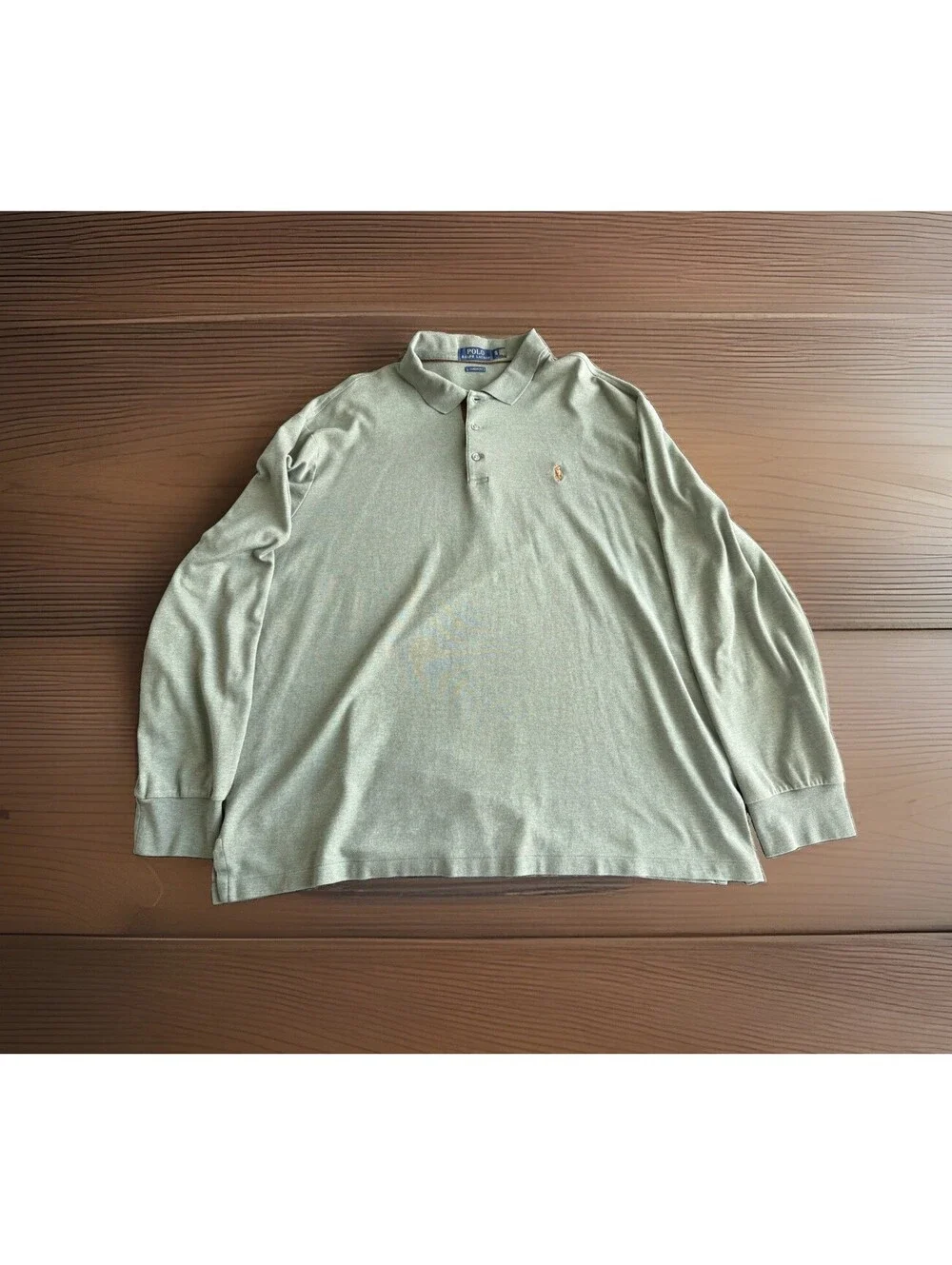 Polo Ralph Lauren NWOT Cotton Long Sleeve Polo Size XL Green Soft Touch